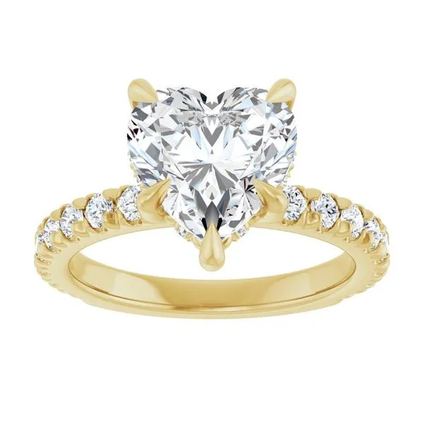 Claw-Prong Hidden Halo-Style Engagement Ring Image 3 J. Thomas Jewelers Rochester Hills, MI