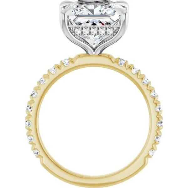 Claw-Prong Hidden Halo-Style Engagement Ring Image 2 Don's Jewelry & Design Washington, IA
