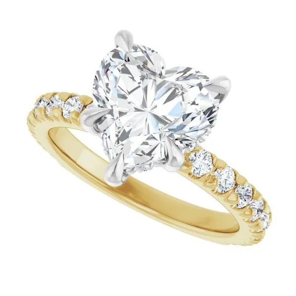 Claw-Prong Hidden Halo-Style Engagement Ring Image 5 J. West Jewelers Round Rock, TX