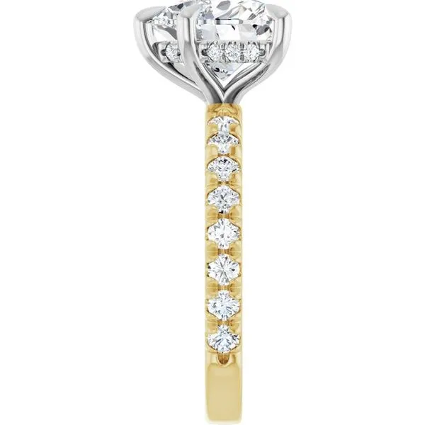 Claw-Prong Hidden Halo-Style Engagement Ring Image 4 J. West Jewelers Round Rock, TX