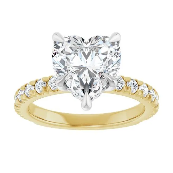 Claw-Prong Hidden Halo-Style Engagement Ring Image 3 Don's Jewelry & Design Washington, IA