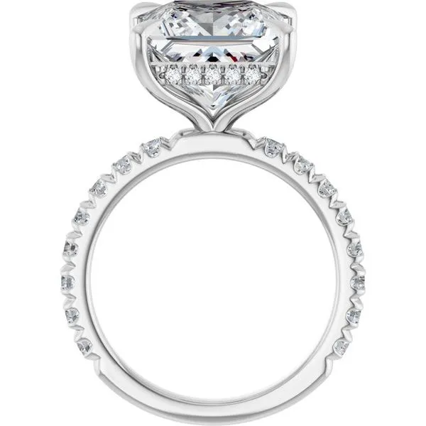 Claw-Prong Hidden Halo-Style Engagement Ring Image 2 Arezzo Jewelers Elmwood Park, IL