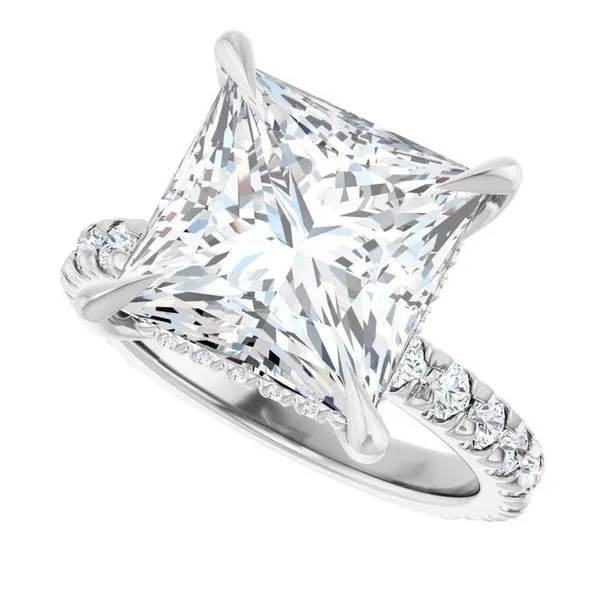 Claw-Prong Hidden Halo-Style Engagement Ring Image 5 Arezzo Jewelers Elmwood Park, IL