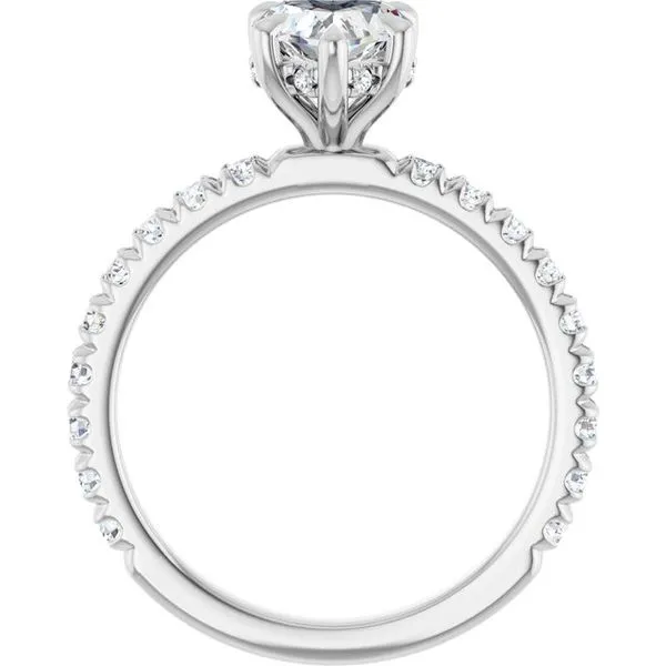 Claw-Prong Hidden Halo-Style Engagement Ring Image 2 Arezzo Jewelers Elmwood Park, IL