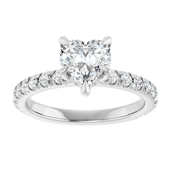 Claw-Prong Hidden Halo-Style Engagement Ring Image 3 Arezzo Jewelers Elmwood Park, IL