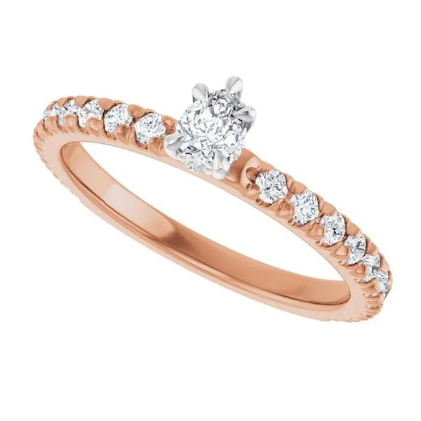 Claw-Prong Hidden Halo-Style Engagement Ring Image 5 JF Jones Jewelers Rochester, NY
