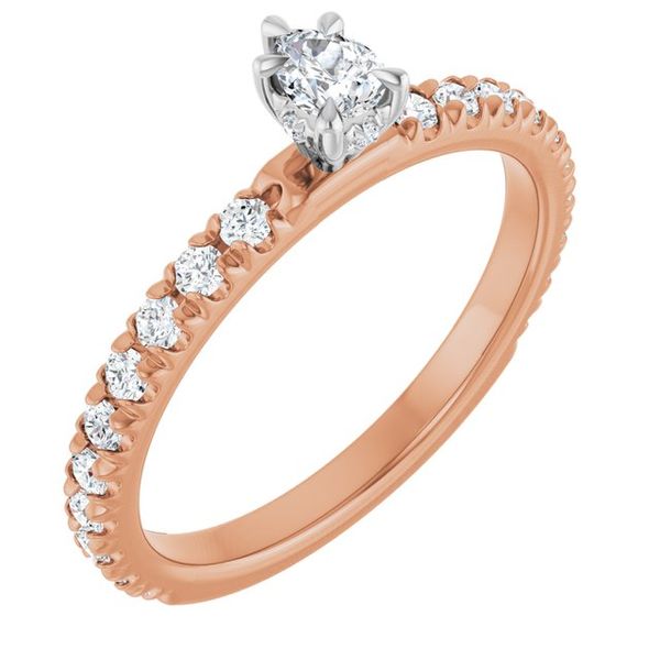 Claw-Prong Hidden Halo-Style Engagement Ring