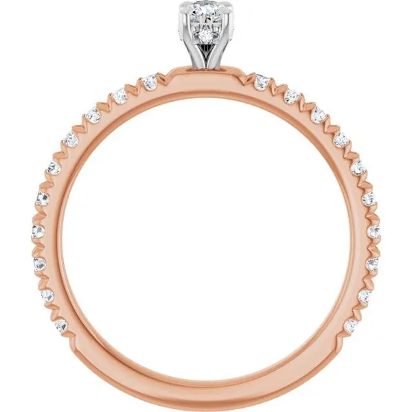 Claw-Prong Hidden Halo-Style Engagement Ring Image 2 J. West Jewelers Round Rock, TX