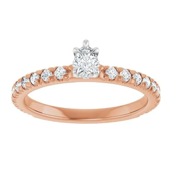 Claw-Prong Hidden Halo-Style Engagement Ring Image 3 The Jewelry Source El Segundo, CA