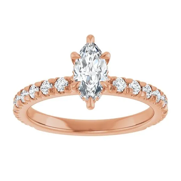 Claw-Prong Hidden Halo-Style Engagement Ring Image 3 Clater Jewelers Louisville, KY