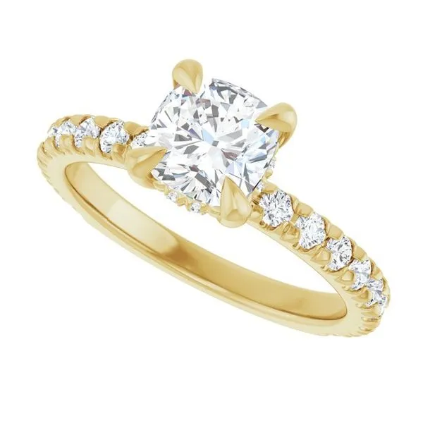 Claw-Prong Hidden Halo-Style Engagement Ring Image 5 Paul James Jewelers Angels Camp, CA