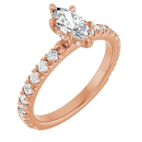 Claw-Prong Hidden Halo-Style Engagement Ring Northwood Jewelers Northwood, OH