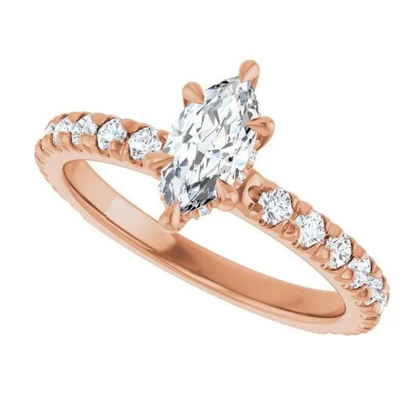 Claw-Prong Hidden Halo-Style Engagement Ring Image 5 Shipley's Fine Jewelry Hampstead, MD