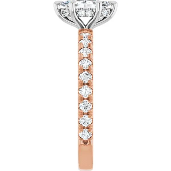 Claw-Prong Hidden Halo-Style Engagement Ring Image 4 Vulcan's Forge LLC KANSAS CITY, MO