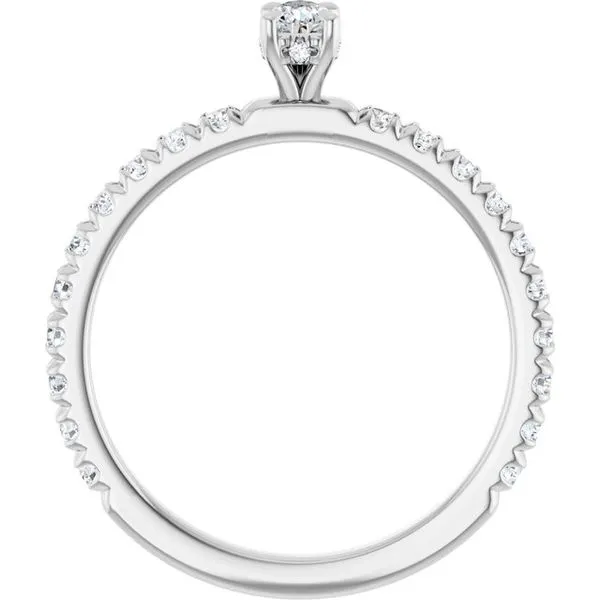 Claw-Prong Hidden Halo-Style Engagement Ring Image 2 J. Thomas Jewelers Rochester Hills, MI