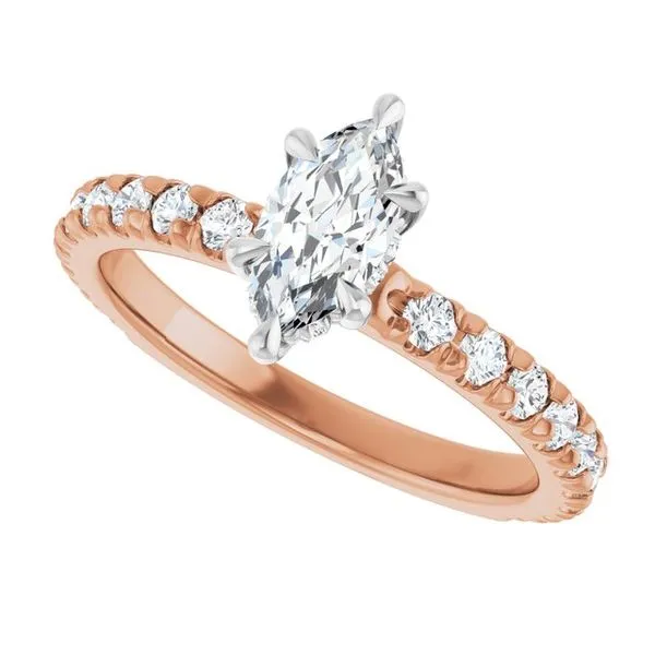 Claw-Prong Hidden Halo-Style Engagement Ring Image 5 Clater Jewelers Louisville, KY