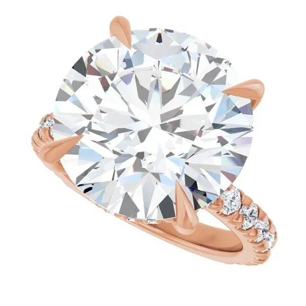 Claw-Prong Hidden Halo-Style Engagement Ring Image 5 Raleigh Diamond Fine Jewelry Raleigh, NC