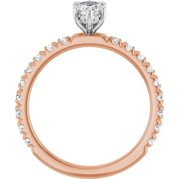Claw-Prong Hidden Halo-Style Engagement Ring Image 2 Arezzo Jewelers Elmwood Park, IL