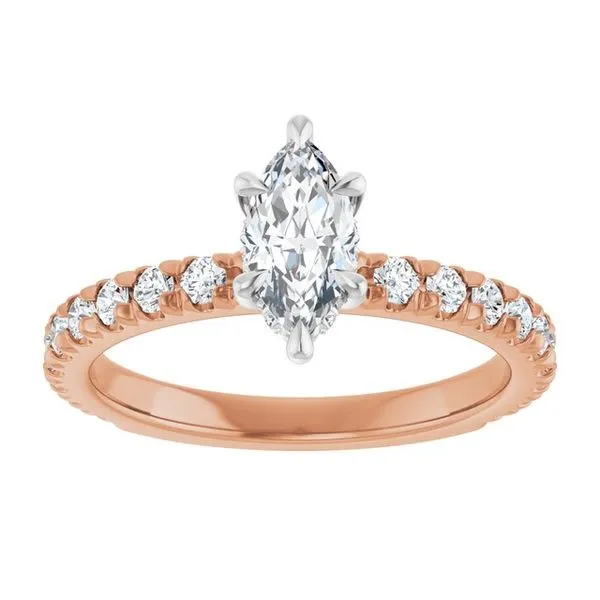 Claw-Prong Hidden Halo-Style Engagement Ring Image 3 Arezzo Jewelers Elmwood Park, IL