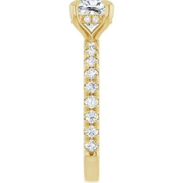 Claw-Prong Hidden Halo-Style Engagement Ring Image 4 Clater Jewelers Louisville, KY