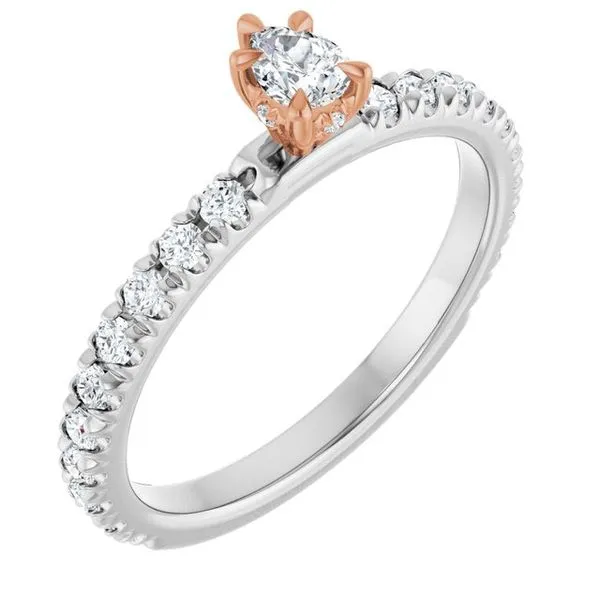 Claw-Prong Hidden Halo-Style Engagement Ring Don's Jewelry & Design Washington, IA