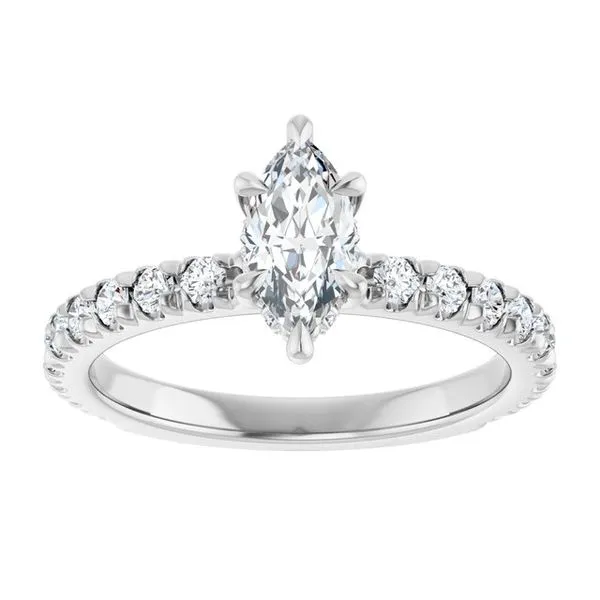 Claw-Prong Hidden Halo-Style Engagement Ring Image 3 Futer Bros Jewelers York, PA
