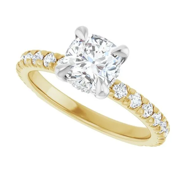 Claw-Prong Hidden Halo-Style Engagement Ring Image 5 Futer Bros Jewelers York, PA