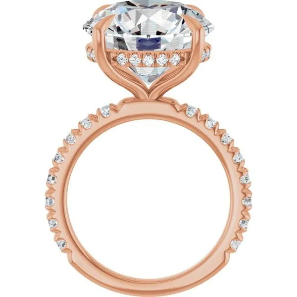 Claw-Prong Hidden Halo-Style Engagement Ring Image 2 Michael Szwed Jewelers Longmeadow, MA