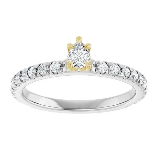 Claw-Prong Hidden Halo-Style Engagement Ring Image 3 Don's Jewelry & Design Washington, IA