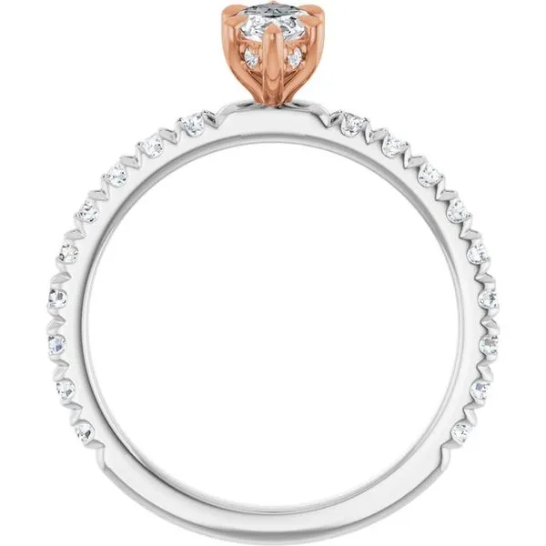 Claw-Prong Hidden Halo-Style Engagement Ring Image 2 Mark Jewellers La Crosse, WI