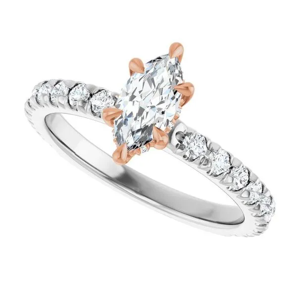Claw-Prong Hidden Halo-Style Engagement Ring Image 5 Futer Bros Jewelers York, PA