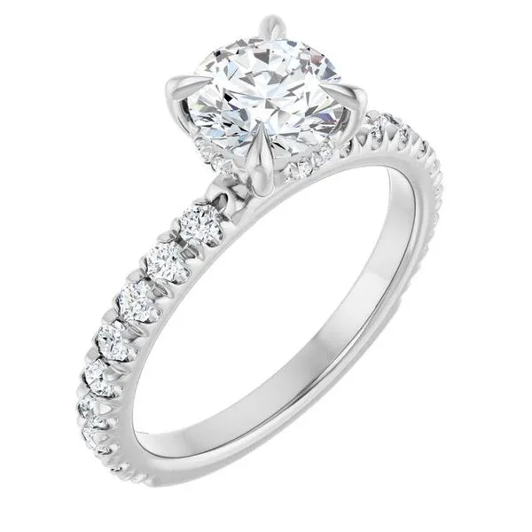 Claw-Prong Hidden Halo-Style Engagement Ring Futer Bros Jewelers York, PA