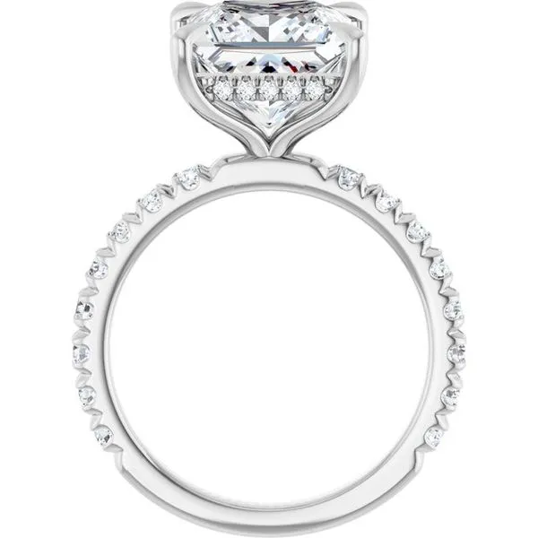 Claw-Prong Hidden Halo-Style Engagement Ring Image 2 Michael Szwed Jewelers Longmeadow, MA