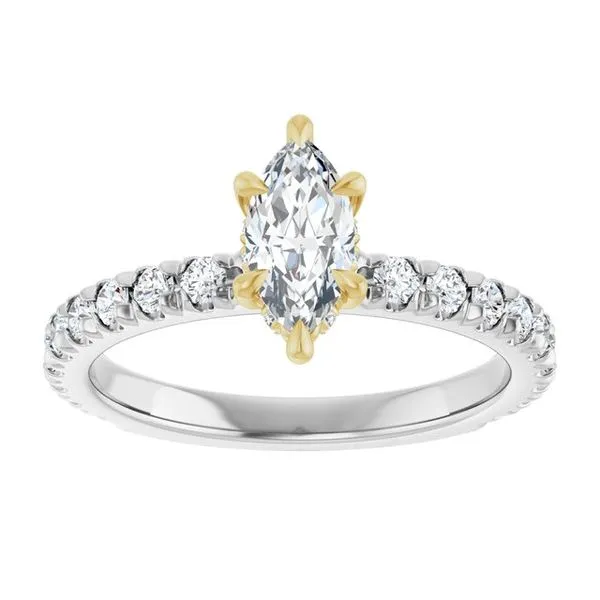Claw-Prong Hidden Halo-Style Engagement Ring Image 3 The Jewelry Source El Segundo, CA