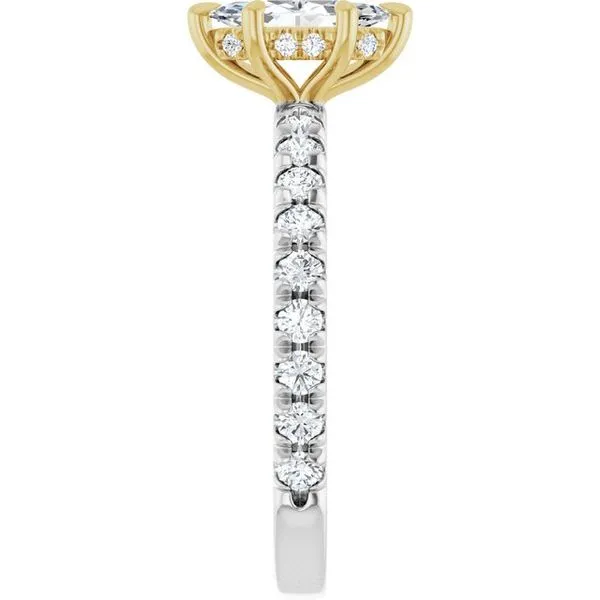 Claw-Prong Hidden Halo-Style Engagement Ring Image 4 Arezzo Jewelers Elmwood Park, IL