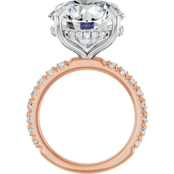 Claw-Prong Hidden Halo-Style Engagement Ring Image 2 Don's Jewelry & Design Washington, IA