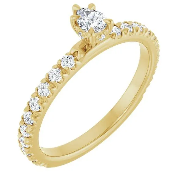 Claw-Prong Hidden Halo-Style Engagement Ring Ocean View Jewelers Millville, DE
