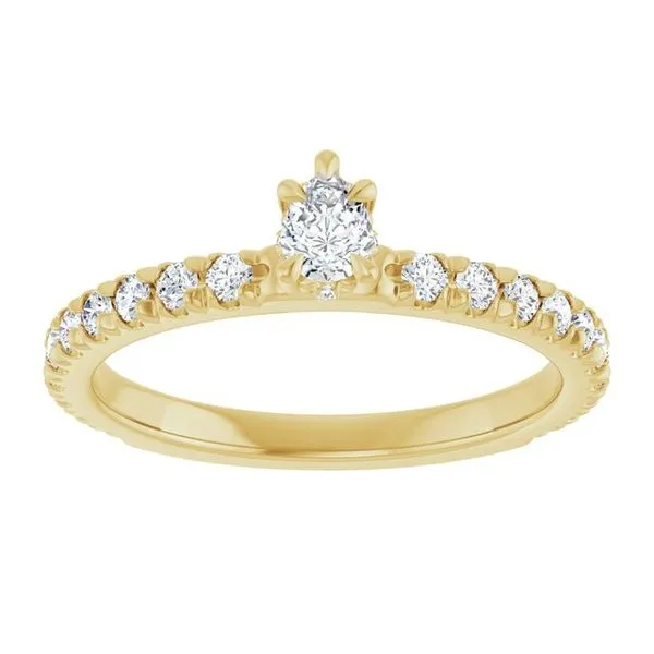 Claw-Prong Hidden Halo-Style Engagement Ring Image 3 House of Silva Wooster, OH