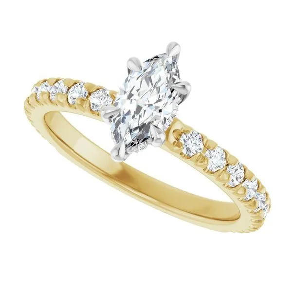 Claw-Prong Hidden Halo-Style Engagement Ring Image 5 Mark Jewellers La Crosse, WI