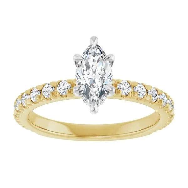 Claw-Prong Hidden Halo-Style Engagement Ring Image 3 House of Silva Wooster, OH