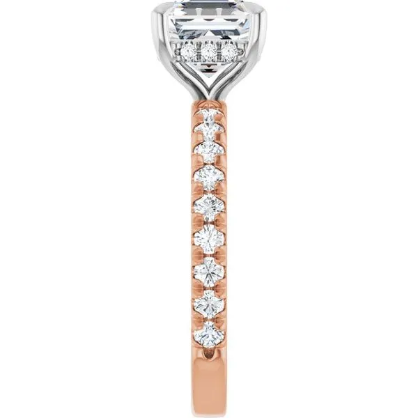 Claw-Prong Hidden Halo-Style Engagement Ring Image 4 Vulcan's Forge LLC KANSAS CITY, MO