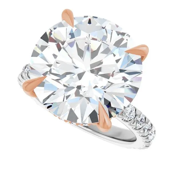 Claw-Prong Hidden Halo-Style Engagement Ring Image 5 JF Jones Jewelers Rochester, NY