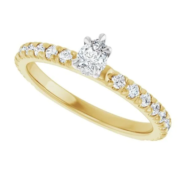 Claw-Prong Hidden Halo-Style Engagement Ring Image 5 Don's Jewelry & Design Washington, IA