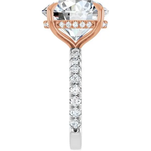 Claw-Prong Hidden Halo-Style Engagement Ring Image 4 Arezzo Jewelers Elmwood Park, IL