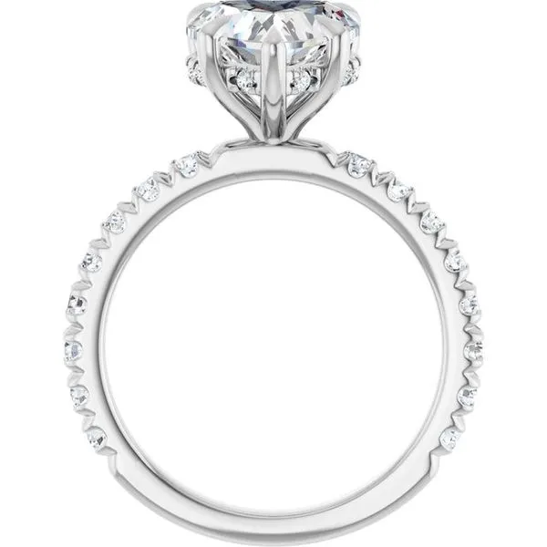 Claw-Prong Hidden Halo-Style Engagement Ring Image 2 Futer Bros Jewelers York, PA