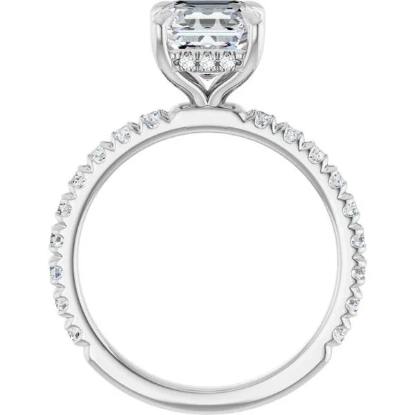 Claw-Prong Hidden Halo-Style Engagement Ring Image 2 JF Jones Jewelers Rochester, NY