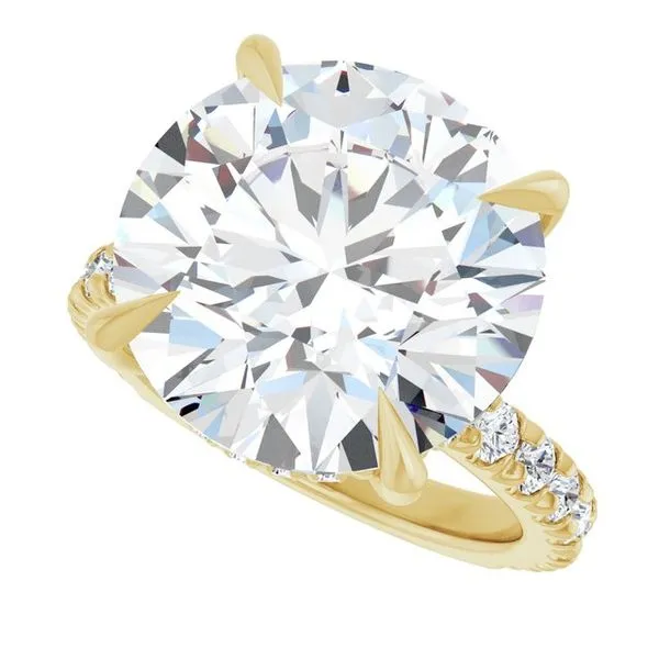 Claw-Prong Hidden Halo-Style Engagement Ring Image 5 Vulcan's Forge LLC KANSAS CITY, MO