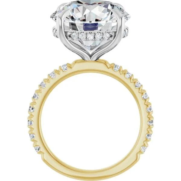 Claw-Prong Hidden Halo-Style Engagement Ring Image 2 Hudson Valley Goldsmith New Paltz, NY