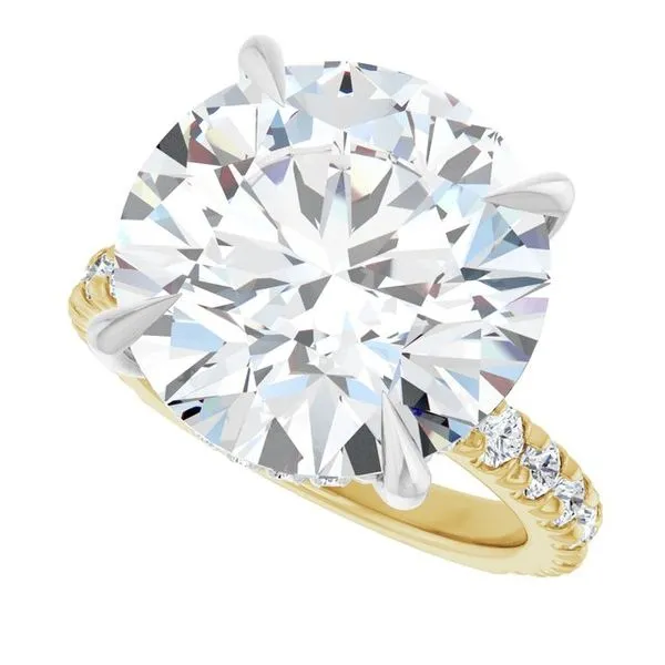 Claw-Prong Hidden Halo-Style Engagement Ring Image 5 Don's Jewelry & Design Washington, IA