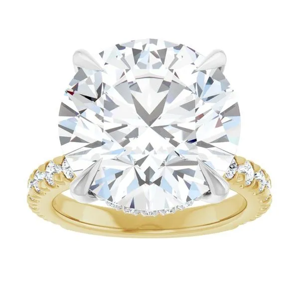 Claw-Prong Hidden Halo-Style Engagement Ring Image 3 JF Jones Jewelers Rochester, NY